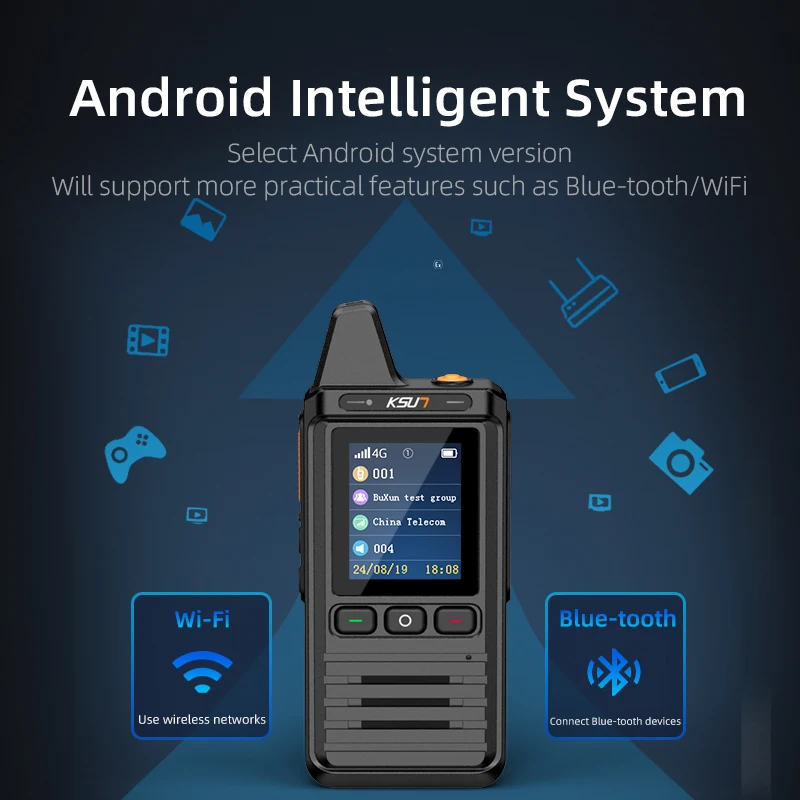 KSUN CT90 GPS BEIDOU Positioning Handheld Radio Equipment IP68 Walkie Talkie 1000km Range 4G Network POC GLOBAL Radio
