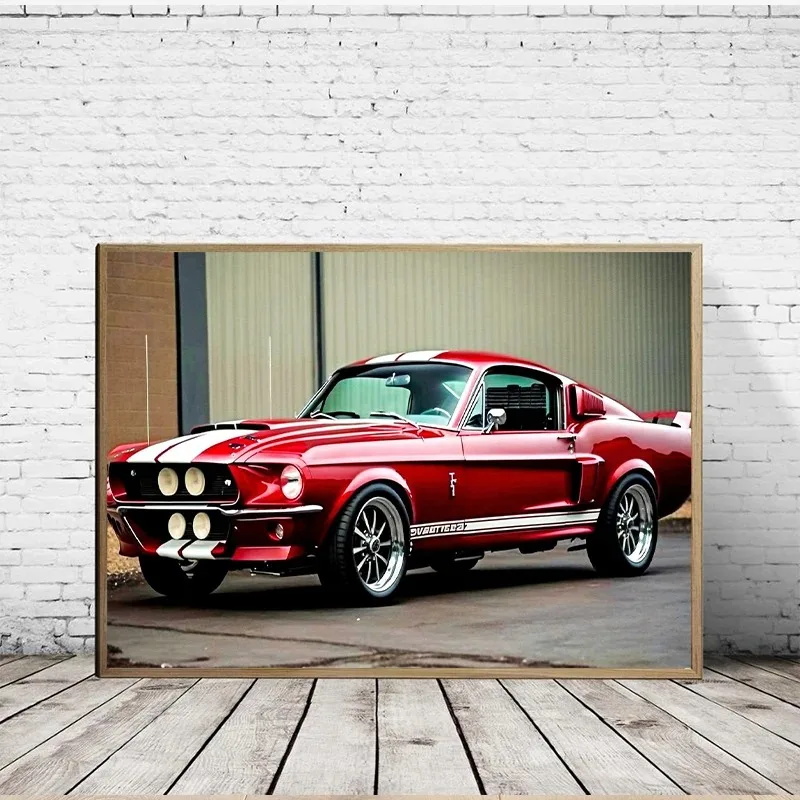 Ford Mustang Classic Sports Luxury Supercar Posters and Prints Canvas Painting Wall Art Picture for Living Room Home Decoration