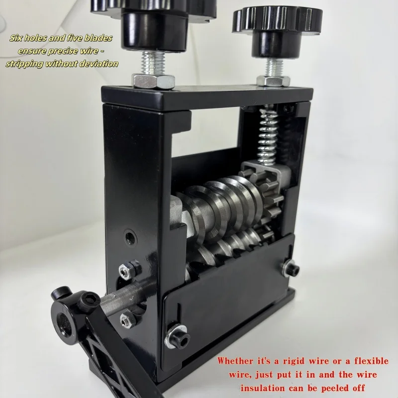 six hole wire stripping suitable for use with electric drills