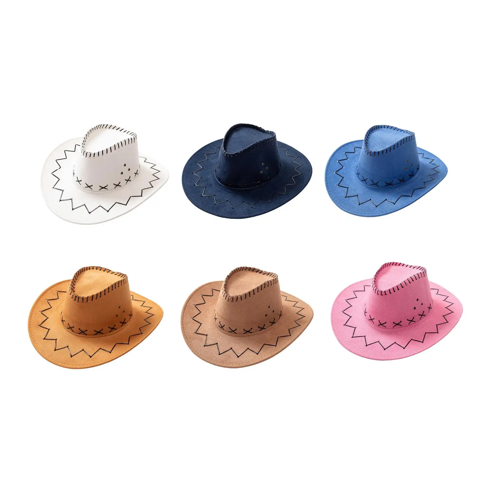 

Western Cowboy Party Hat Cap Costume Accessory with Inner Circumference 58cm
