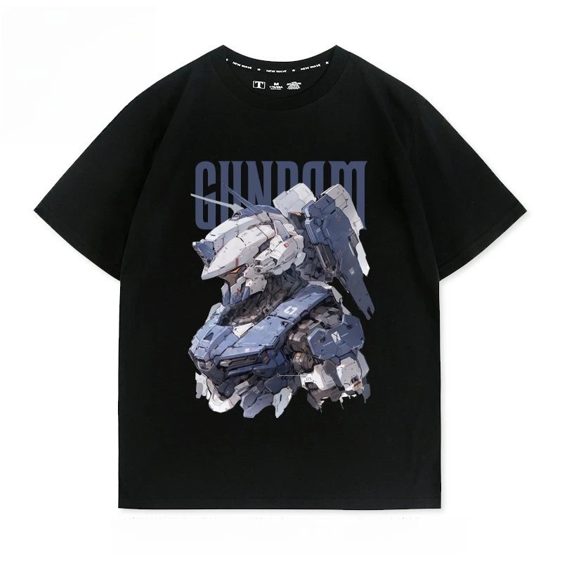 Mobile Suit Gundam Anime Printed T-shirt Men's and Women's T-shirt Men's Top Sports T-shirt 2026 Summer New Tee