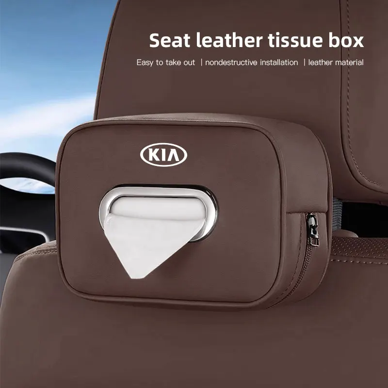 سيارة الأنسجة حامل الصندوق الجلود مسند ذراع السيارة منديل حالة الشمس قناع المقعد الخلفي حقيبة لكيا Ceed ريو نيرو Stonic K7 K5 K8 XCeed الروح K9