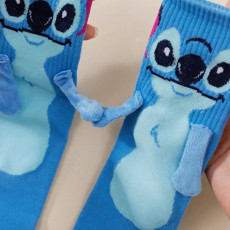 1/2 пары новых женских носков средней длины с японским мультяшным узором, новые и интересные носки для пары, удерживающие руки