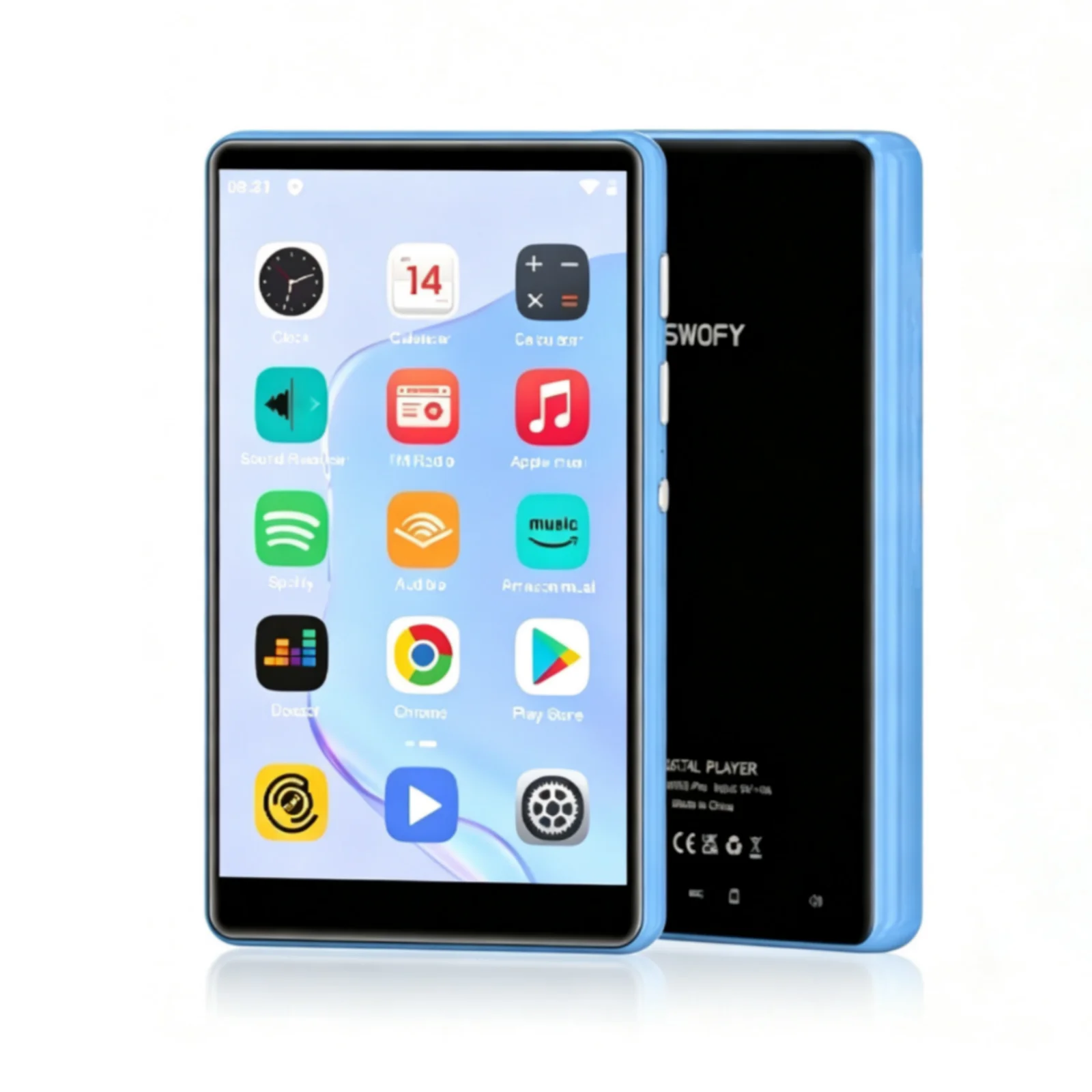 80GB Android 9.0 MP3 MP4 Player 4 Inch Touch Screen WiFi Bluetooth HiFi Lossless Google Play FM Radio Up To 512GB TF Card Gift