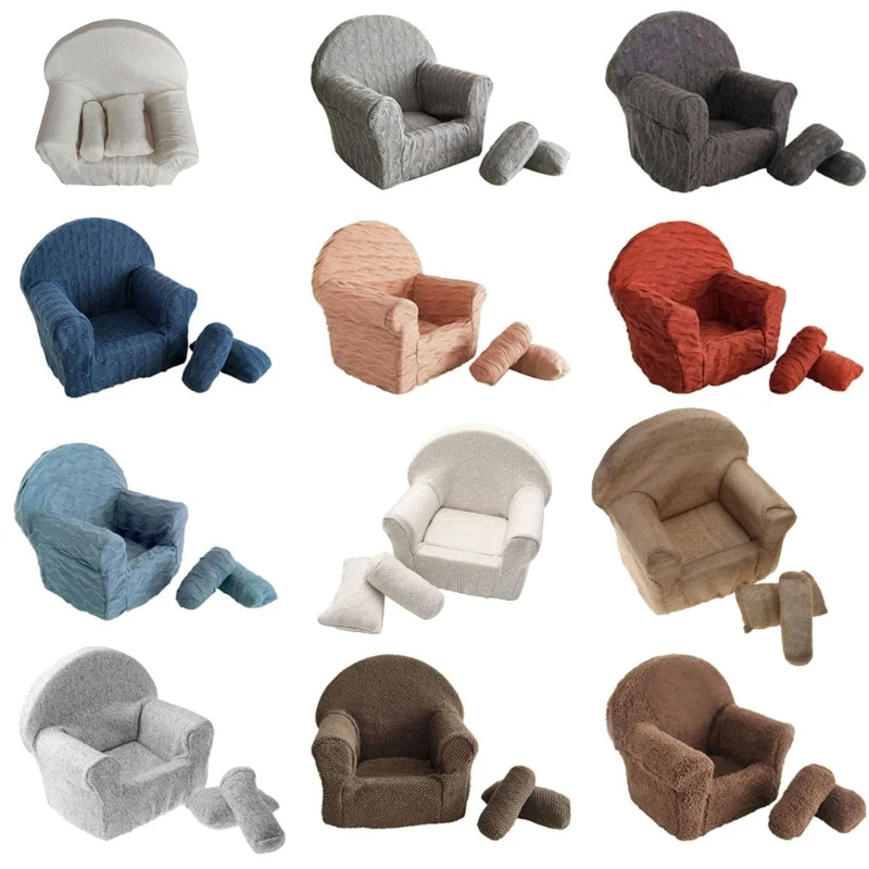 Solid Color Infant Mini Sofa Photoshoot Sofa for Seat Chair Portable Photograph