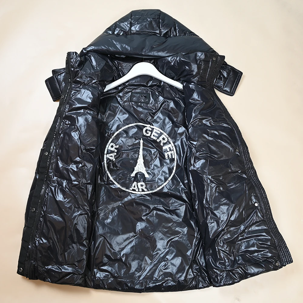 معطف شتوي دافئ Du down Jaet للنساء من Thiened مبطن وقابل للفصل، طويل أمريكي، سحاب إغلاق، طول منتظم #4