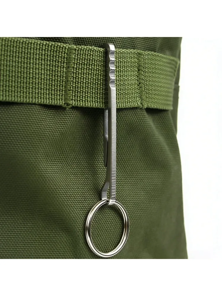 Edelstahl EDC-Werkzeug Geldbörse Multifunktionaler Schlüsselanhänger Karabiner Geldklammer für Outdoor-Camping Essentielle Accessoires