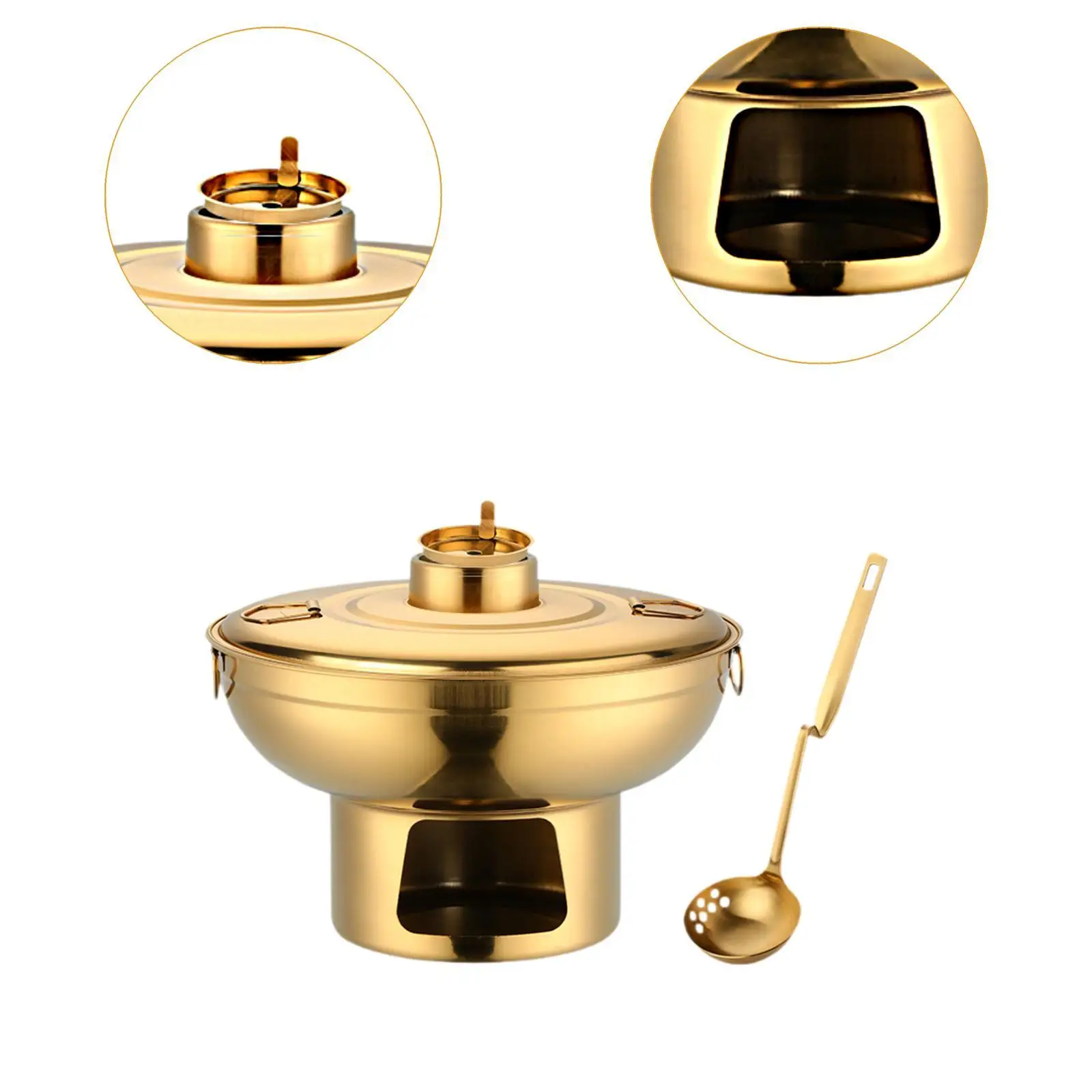 Single Hot Pot Stainless Steel Hot Pot Single Person Hotpot Shabu Pot for Household Picnic Backpacking Family Gathering Hiking view 5