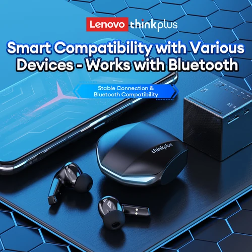 Imagen 2 del producto Lenovo GM2 Pro TWS auriculares estéreo HIFI inalámbricos auriculares de baja latencia juegos música modo Dual auriculares música deporte auriculares