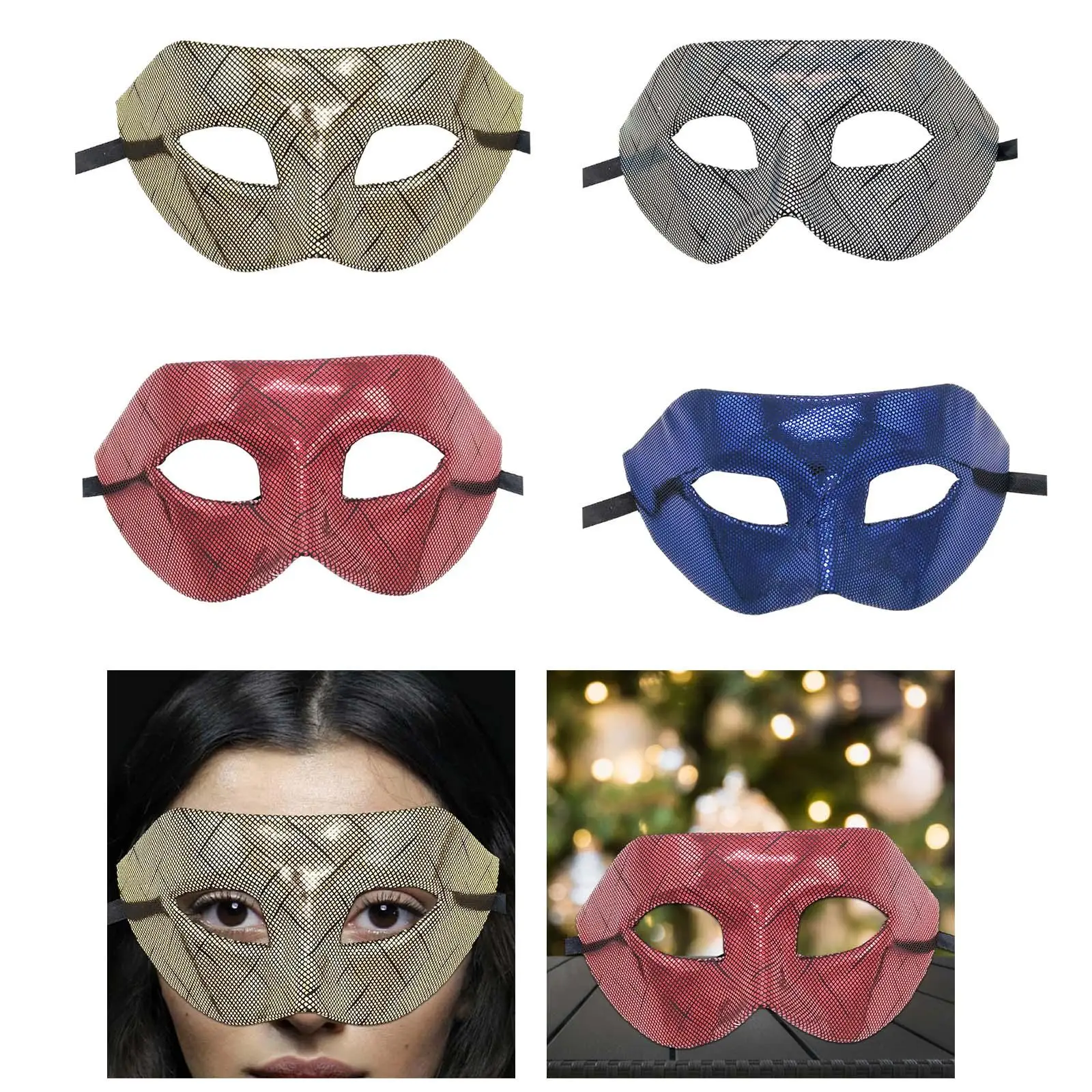 

Masquerade Mask Decorative Half Face Mask for Carnival Dress up Roles Play