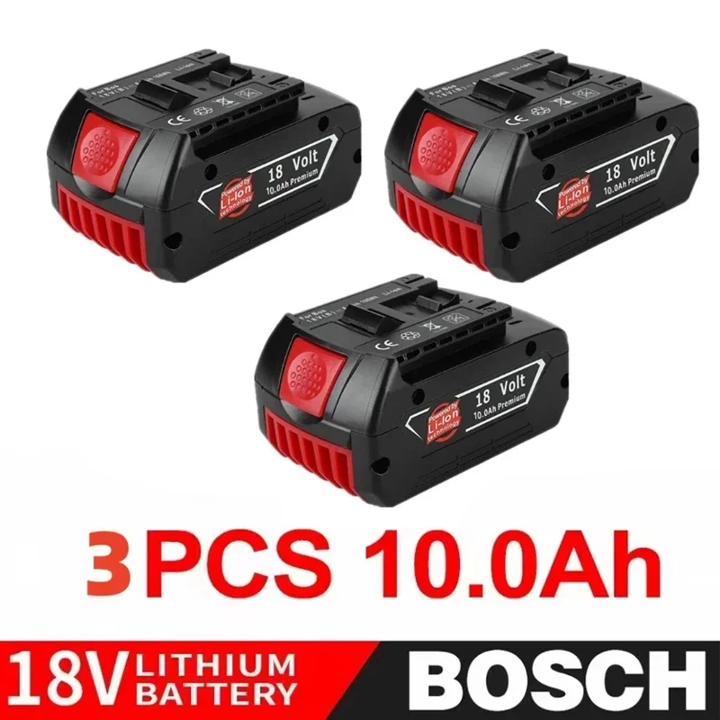 BAT610G+AL1820CV for Bosch battery professional 18V 10.0AH Li-ion battery replacement with LED & charger 14.4V-18V