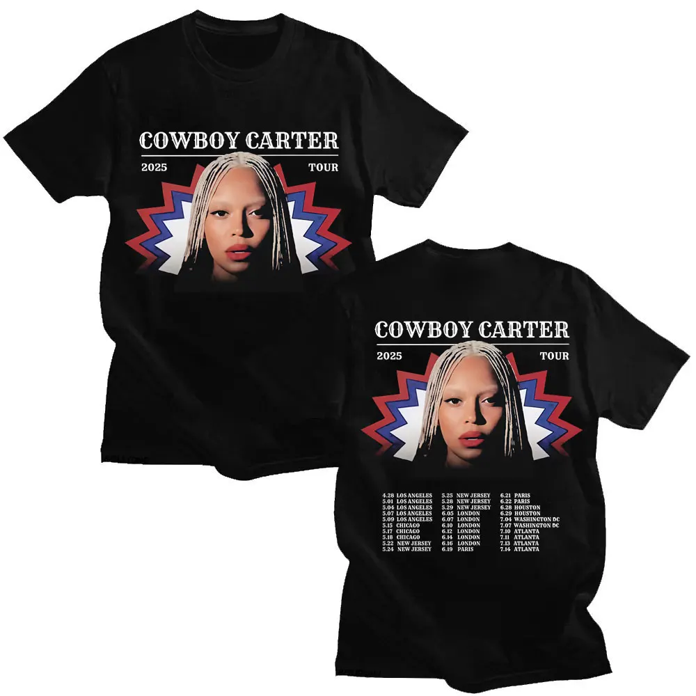 

Beyonce Cowboy Carter 2025 Tour Vintage T-shirts Men Women Fashion Y2k Harajuku T Shirt Cotton Oversized Summer Tees Fans Gifts