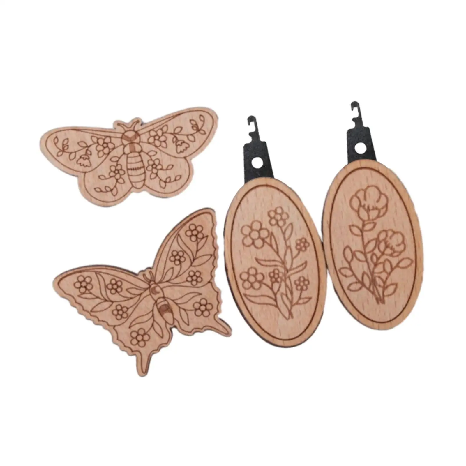 4x Needle Minders Needle Holders Needle Threader Set Lightweight Accessories Set Sewing Pin Holders for Cross Stitch Quilting