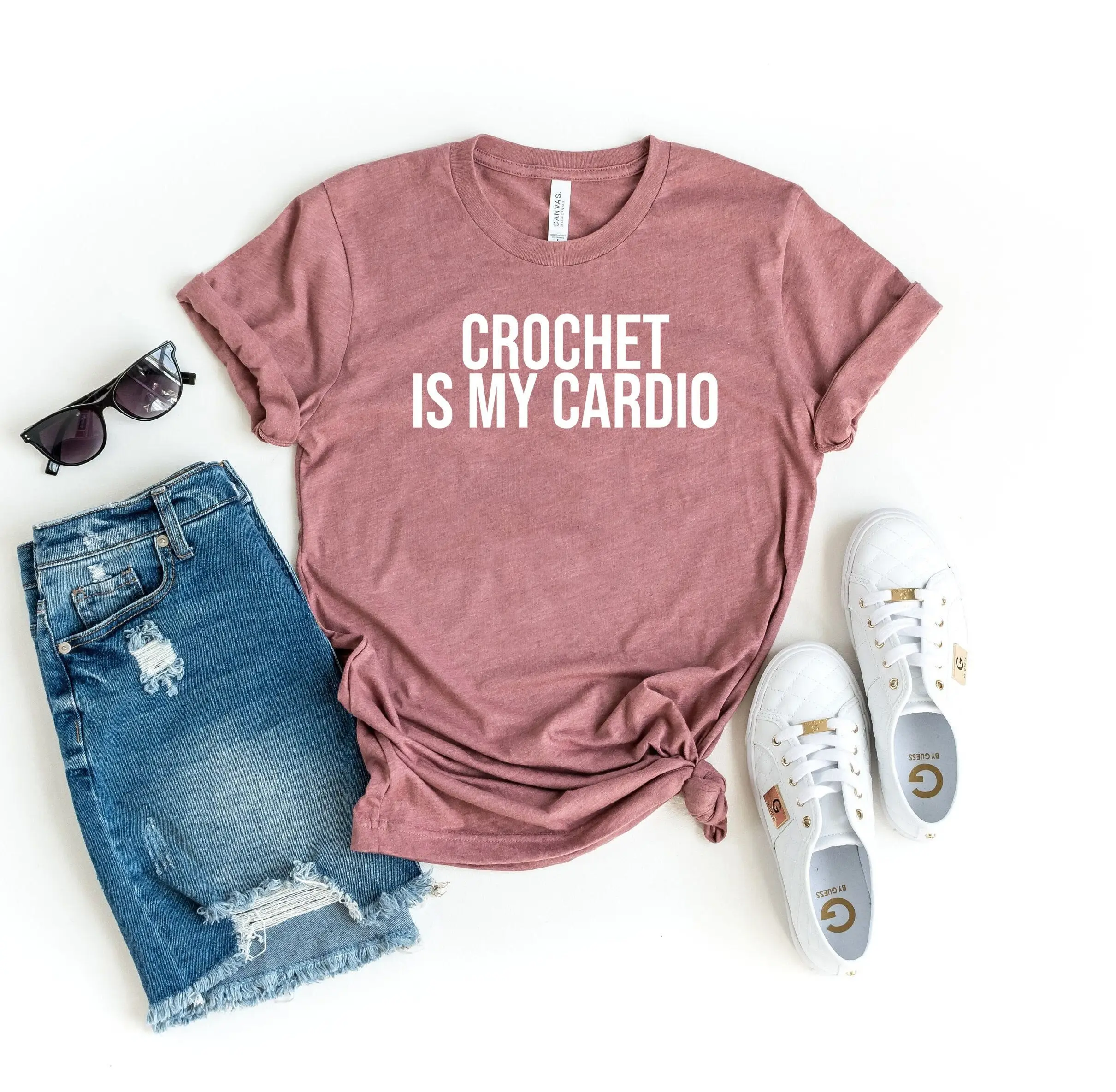 Crochet is my cardio gift for knitting lover mom shirts grandma shirt nana knitter introvert