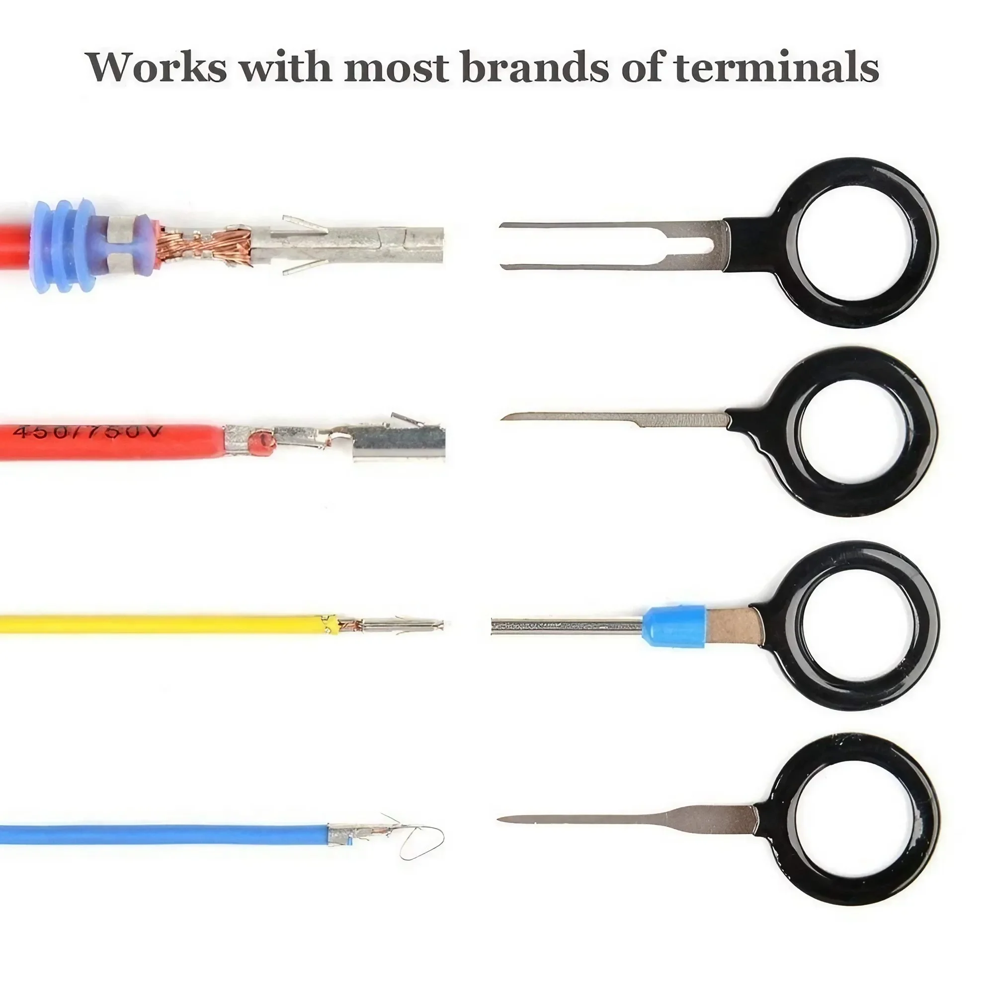 Car Plug Terminal Removal Tool Electrical Wire Crimp Connector Stainless Steel Pin Extractor Picker