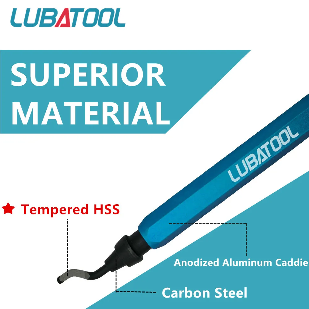 LUBATOOL เครื่องมือขัด 11 ใบมีดเหล็ก HSS, 360 องศาหัวหมุนเครื่องมือขัดสําหรับโลหะเรซิ่นพลาสติก 3D การพิมพ์ไม้
