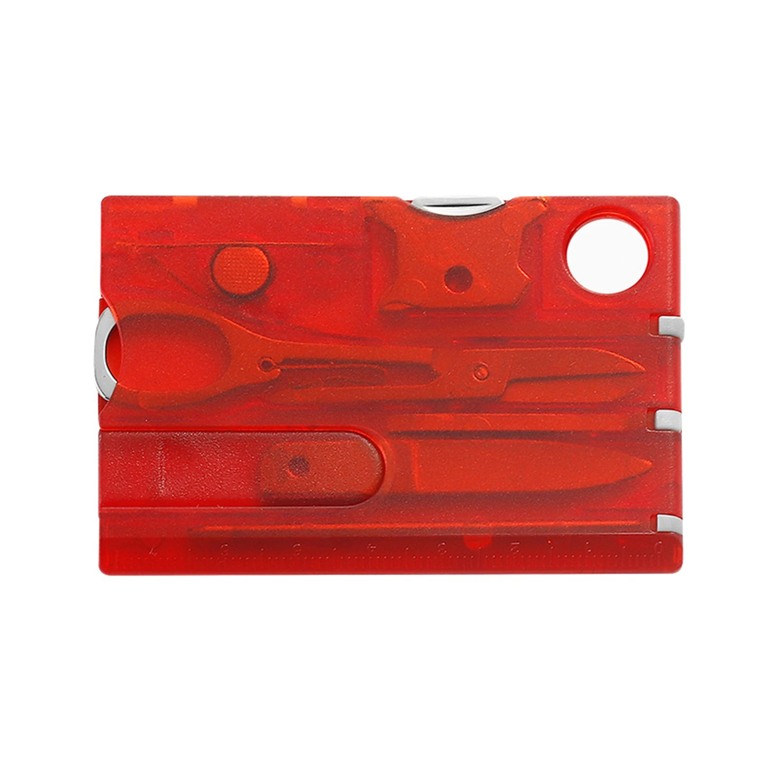 Survival Card Card Tool With LED Light 3.2 * 2.2 * 0.2in 8.2 * 5.6 * 0.5cm Blue Button Battery For Reading Maps
