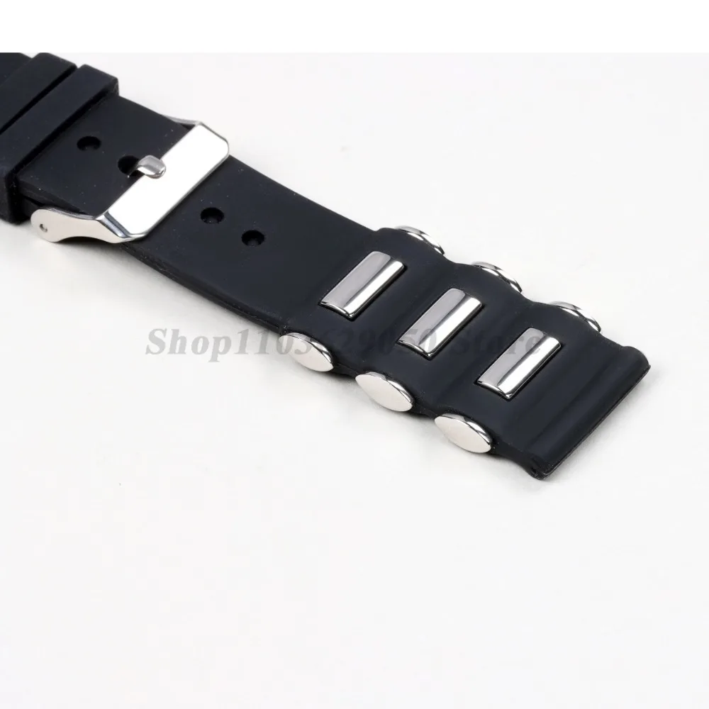 22mm 24mm 26mm Silicone Watch Strap for Samsung Galaxy Watch 46mm for Huawei Watch GT2/3 Waterproof Sports Steel Men Watchband