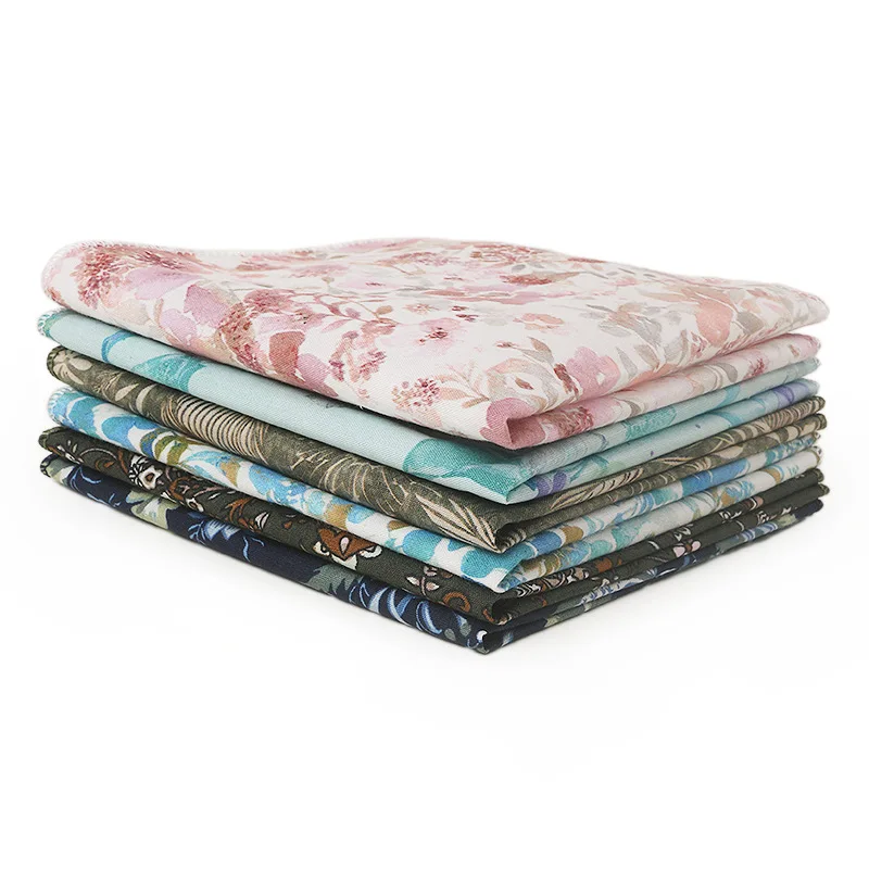 5 قطعة منشفة جيب قطنية زهرة أدبية ورجعية اللون الأعمال عادية متعددة الاستخدامات مربعة حمل 23*23 سنتيمتر