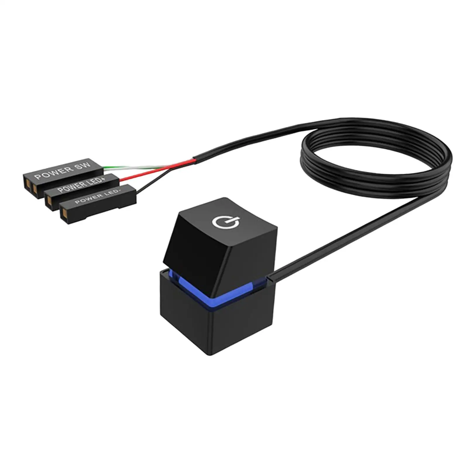 Desktop Computer Power Button with Standby Splitter Cable External PC Switch Replacement
