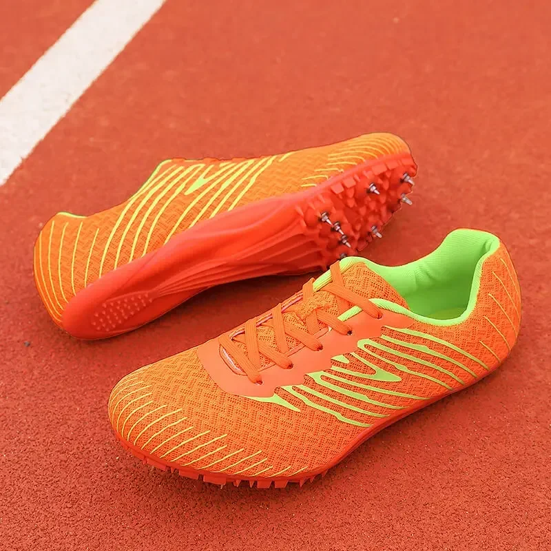 

Air Mesh Track and Field Shoes for Men and Women, Spikes Sneakers, Athlete Running Training Shoes, Racing Match Spor