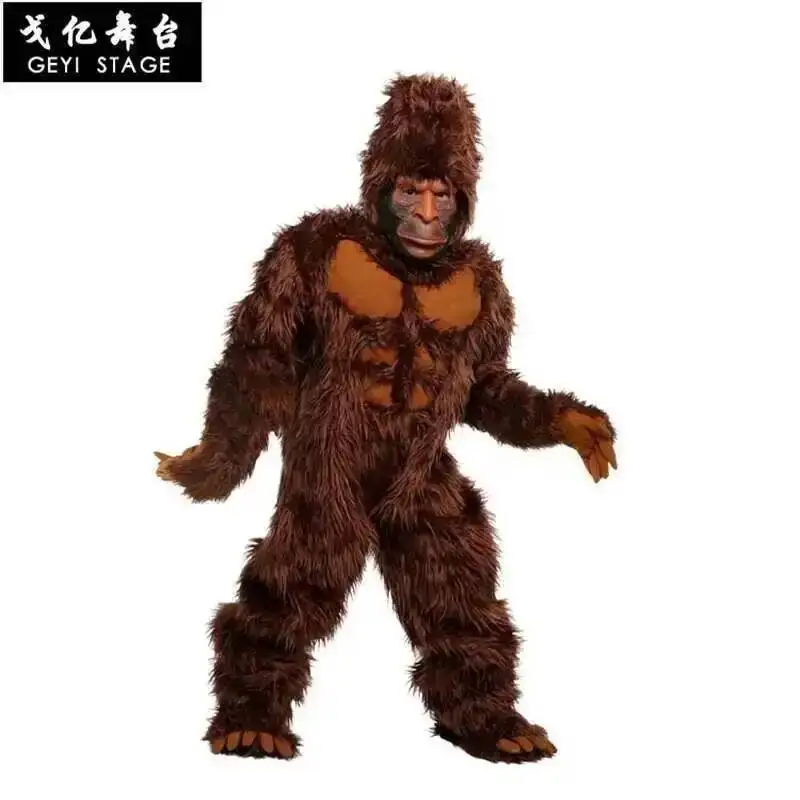 

Mascot New Cosplay Costume For Adult Animal Halloween Plush Furry Venice Carnival Dress Suit Fursuit Orangutan Gorilla