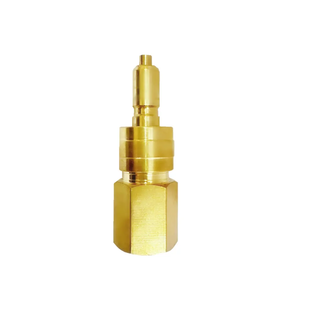 Brass Quick Connect Coupling with NPT 1/4 Male Thread for Fluid Transfer in Agricultural Hydraulic Implements and Tools