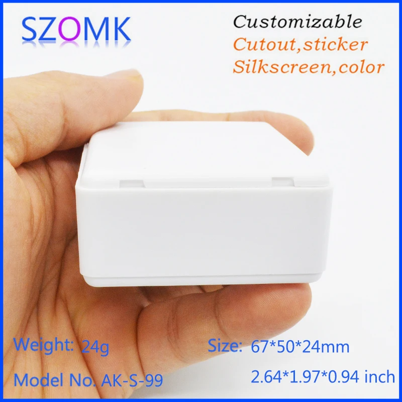 10Pcs 67*50*24mm Hot Selling ABS Plastic Equipment Device Enclosure Electrical Plastic Project Box Instrument Housing Case