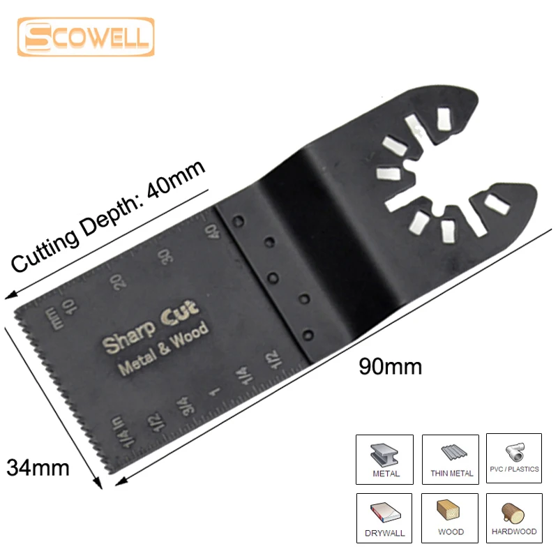 30 lame per sega multiutensile per utensili elettrici Multimaster Lama per sega oscillante a immersione per legno, plastica, cartongesso, metallo, cartongesso