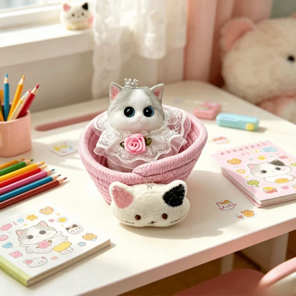 Slow Rising Reduce Pressure Toy Slow Rebound Soft Squeeze Cat Squishy Toy Kawaii Lovely Cat Sensory Toy Office Decor