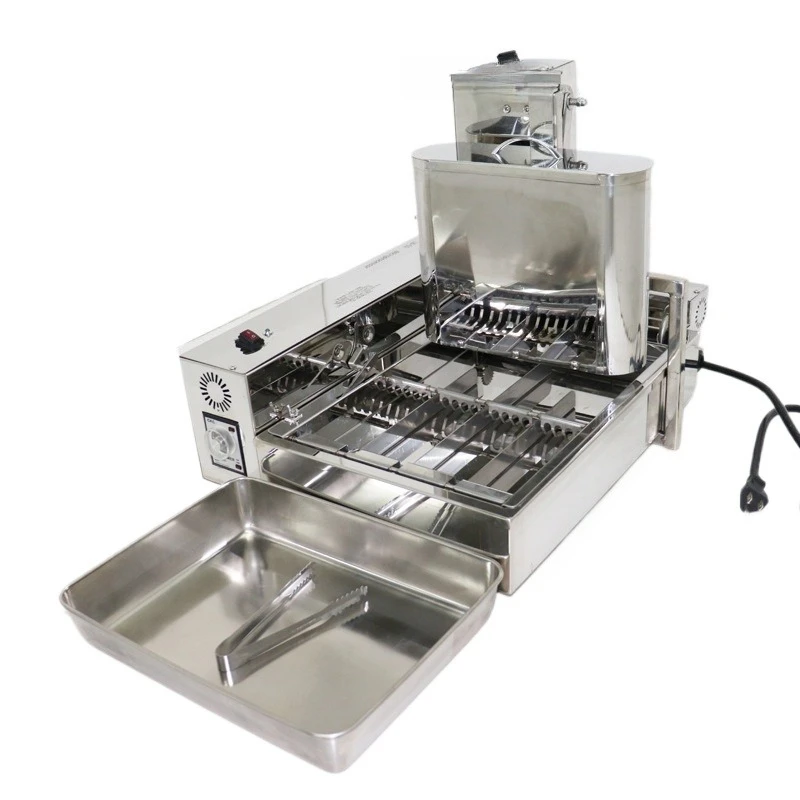 4 Row Commercial Donut Making Machine 1800 Donuts/Hour Automatic Fryer Donut Machine