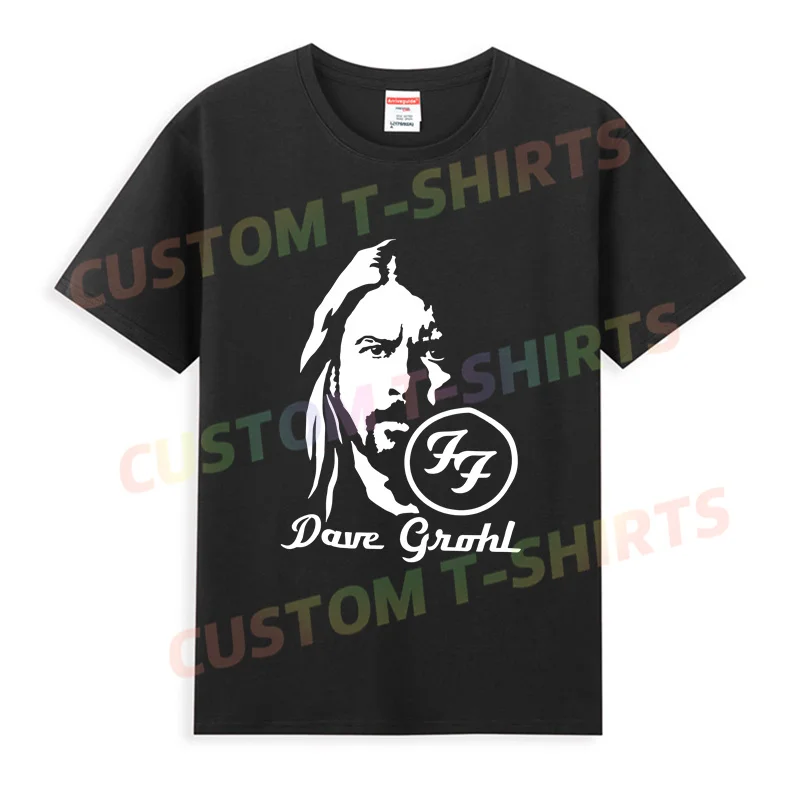 2024 Hot Sale Summer 100% Cotton Dave Grohl Foo Graphic Shirt Vintage Style Band Fighter T Shirt Men Hip Hop Streetwear T-shirt