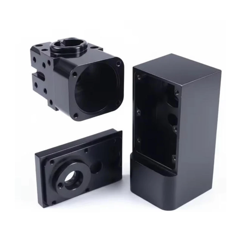 

CNC Milled Aluminum Black Anodized Housing Complex Structure Custom CNC Machining Service