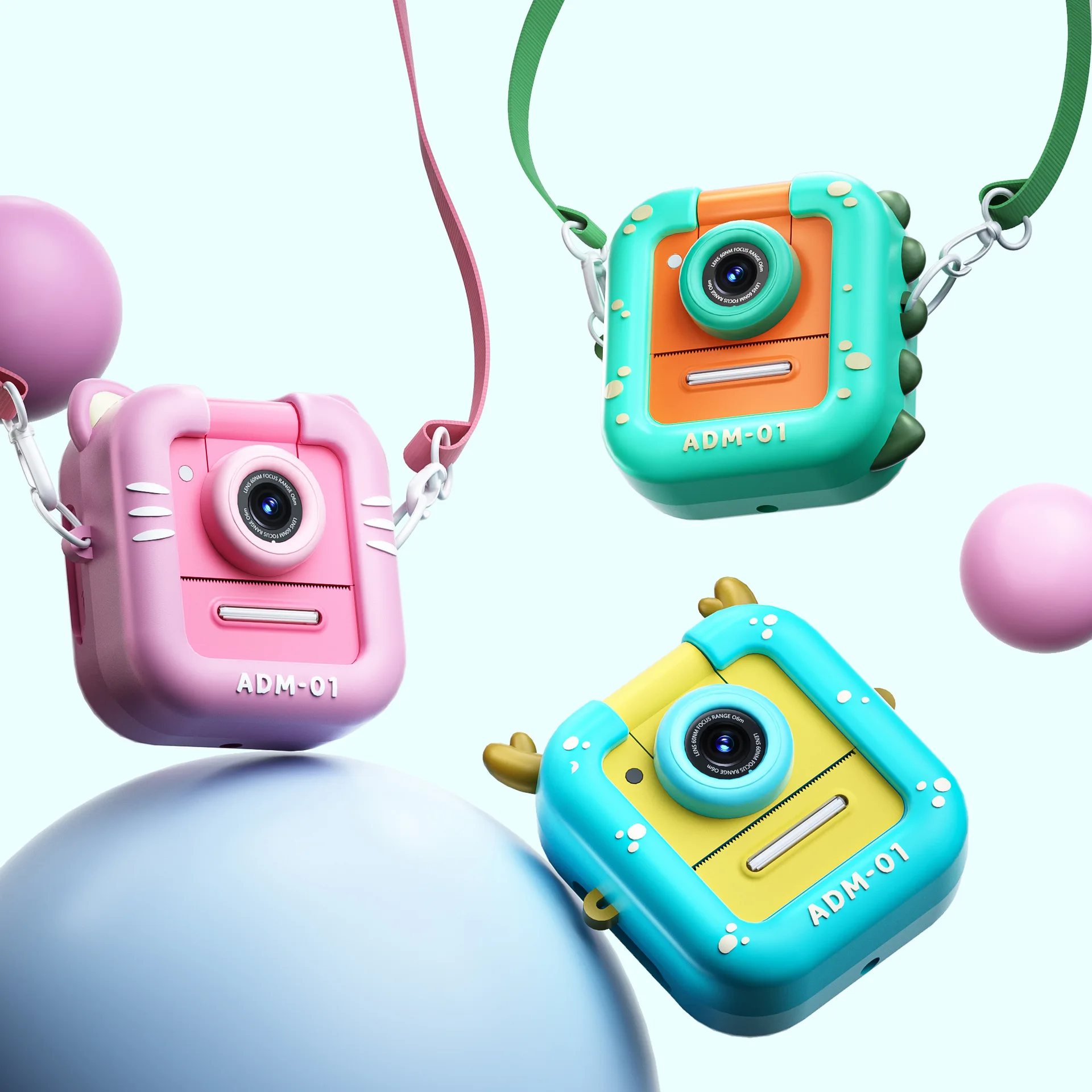 Children's digital camera, printing camera, new portable mini entry-level instant shooting and shooting camera, holiday and fest