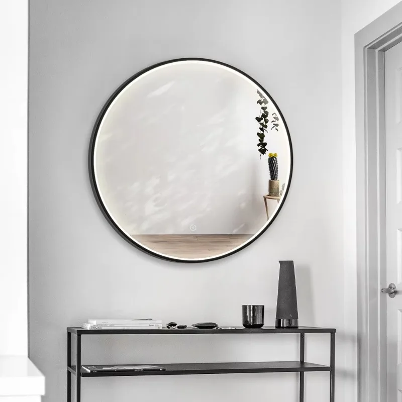 

[Hot Sale] Wholesale Customizedized Logo Hotel Black Wall Decoration Mirror Illuminated Bath Mirror