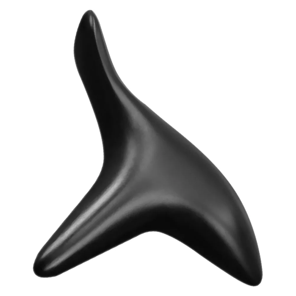 

Natural Black Bian Stone Triangular Gua Sha Tool Deep Tissue Massage Face Sculpting Scraper Tool Home Salon Spa Use