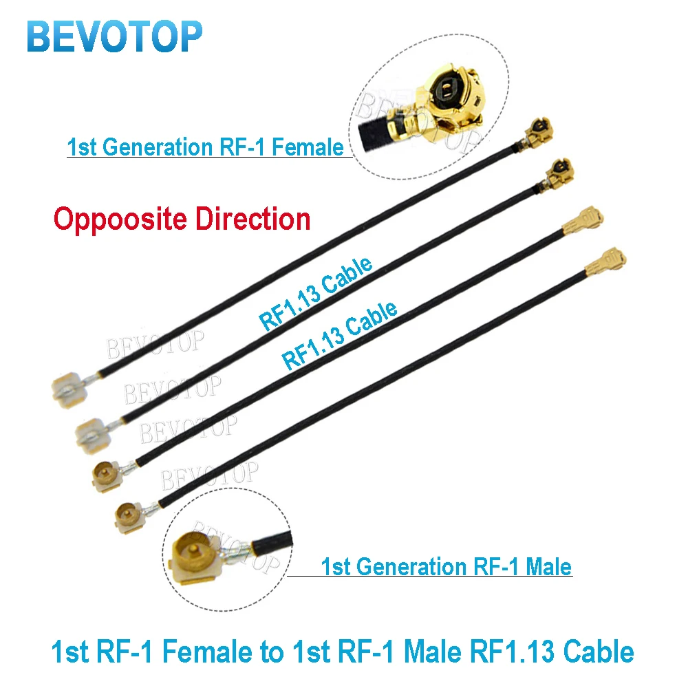 10PCS Cable U.fl IPX-1 Male Plug to IPX-1 Female Jack Pigtail RF1.13 Jumper WIFI 3G 4G Extensio Cable BEVOTOP