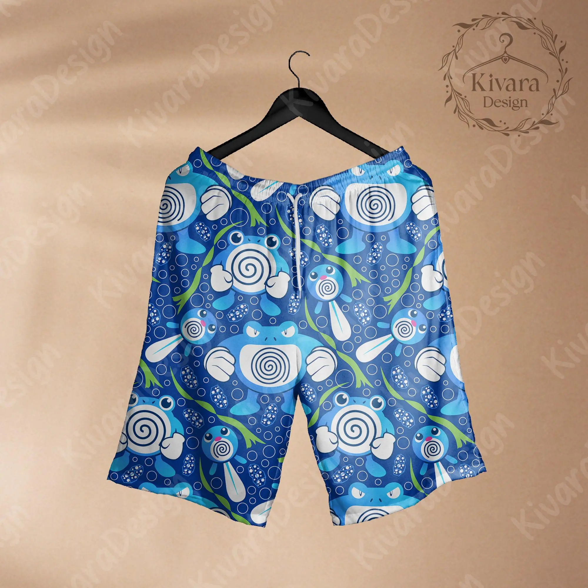 Poli Evolution Hawaiian Shirt Pokémon Anime POLIWHIRL Grafik-T-Shirt Sommer Freizeit Herren-T-Shirt Kinderbekleidung T-Shirt Y2k Frau – Detail 5