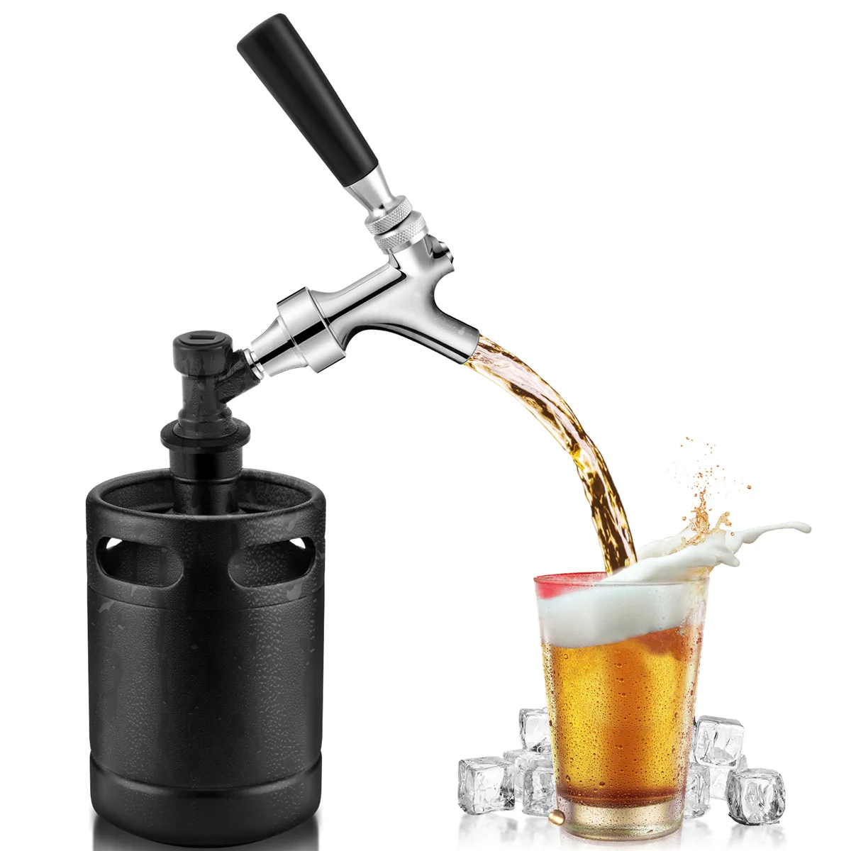 Beer Faucet Ball Lock Kit, Homebrew Draft Beer Tap Cornelius & Corny Keg Liquid Ball Lock Picnic Party Beer Tower Set