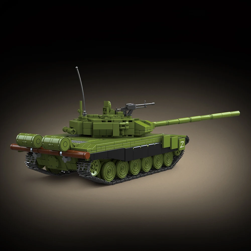 WW2 جنود الجيش العسكري الحرب العالمية 2 T-90 نموذج دبابة قتال رئيسية تجميع اللبنات الطوب للأطفال لتقوم بها بنفسك اللعب هدية #4