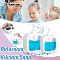 Bathroom Soap Dispenser Portable Travel Soap Dispenser Reusable Shampoo Body Wash Dispenser for Bathroom Kitchen 300/500ml