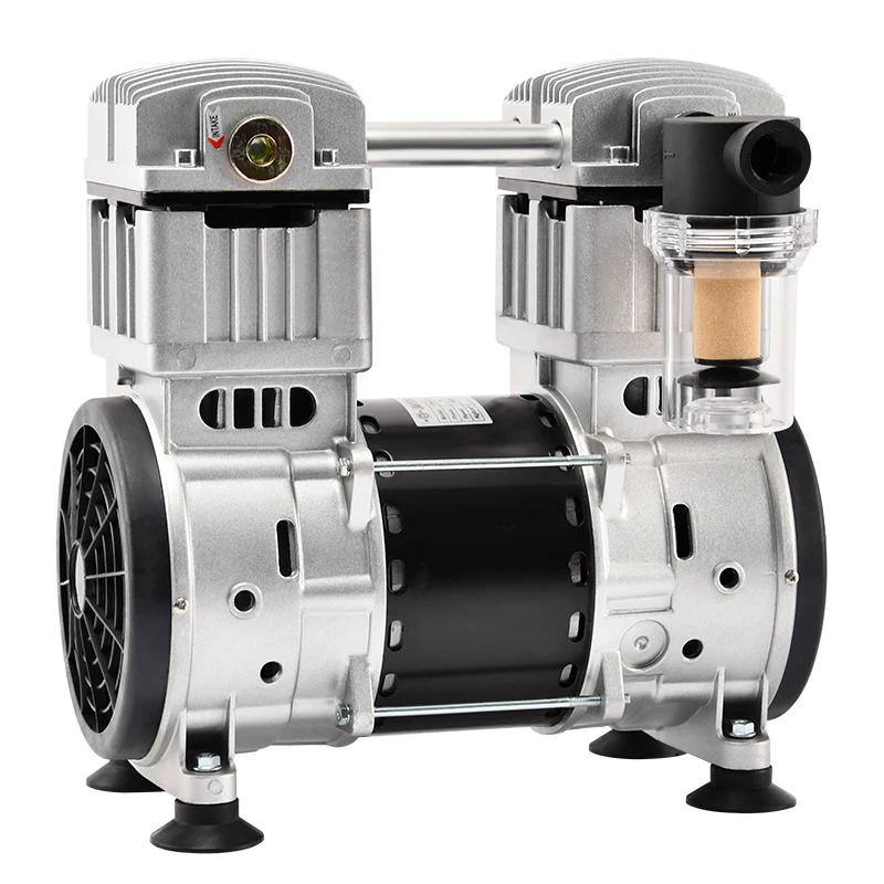 220V 1500W Portable Electric Oil-Free Piston Vacuum Pump -99KPa 200L/minAir Compressor Pump Head for Machines with Motor Support