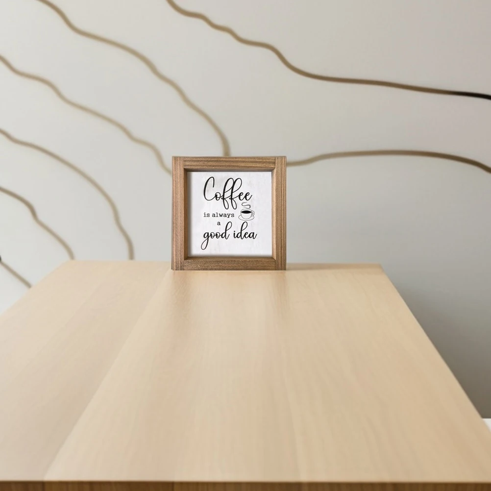 

Farmhouse Rustic Coffee Sign Wooden Wall Plaque Cozy Kitchen Tea Room Office Decor Vintage Coffee Bar Wall Art