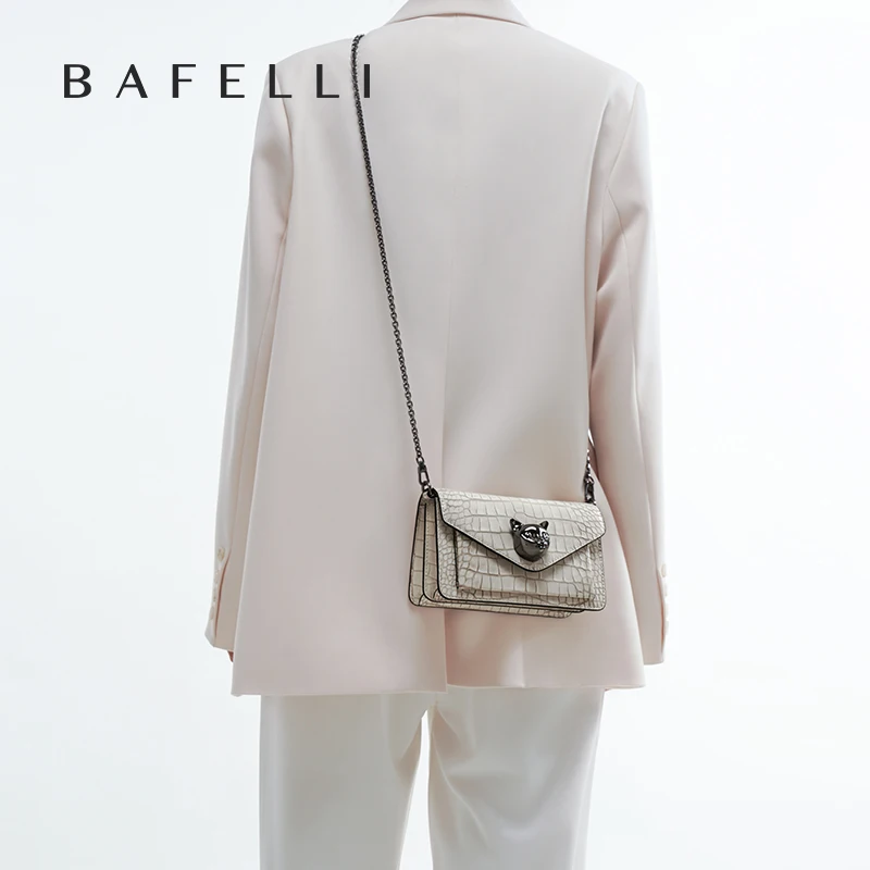 BAFELLI 2024, nuevo bolso para mujer, bolso de mano de tendencia a la moda, bolsos de cuerpo de gato, diseño de marca de lujo, cadena corta, compra