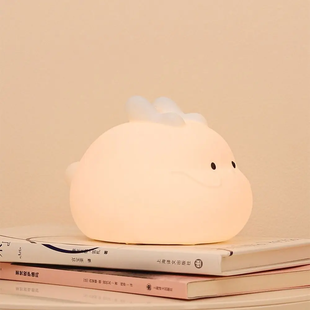 Gifts Creative Dragon Shaped Night Light Soft USB Rechargeable Night Lamp Anti Slip Silicone Rope Warm Color Sleeping Lamp Kids