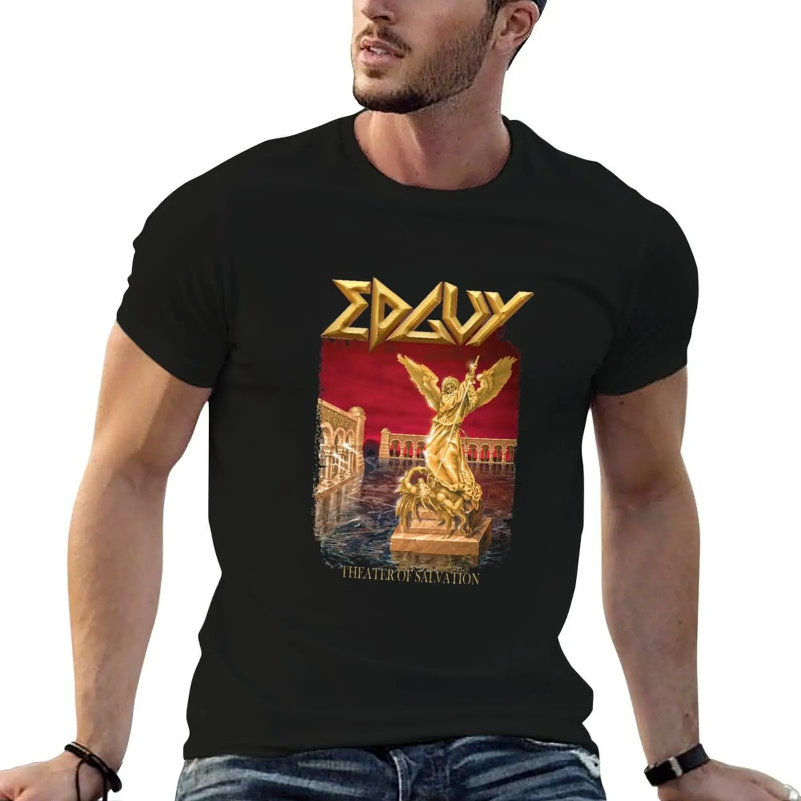 T-Shirt Edguy Theater of Salvation, t-shirts graphiques pour hommes, t-shirts de créateur