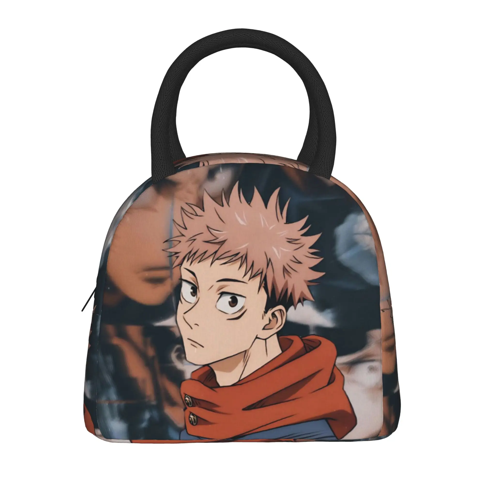 Itadori Yuji  Thermal Insulated Lunch Bags for School  JJK Anime  Portable Food Bag Men Women Thermal Cooler Lunch Boxes