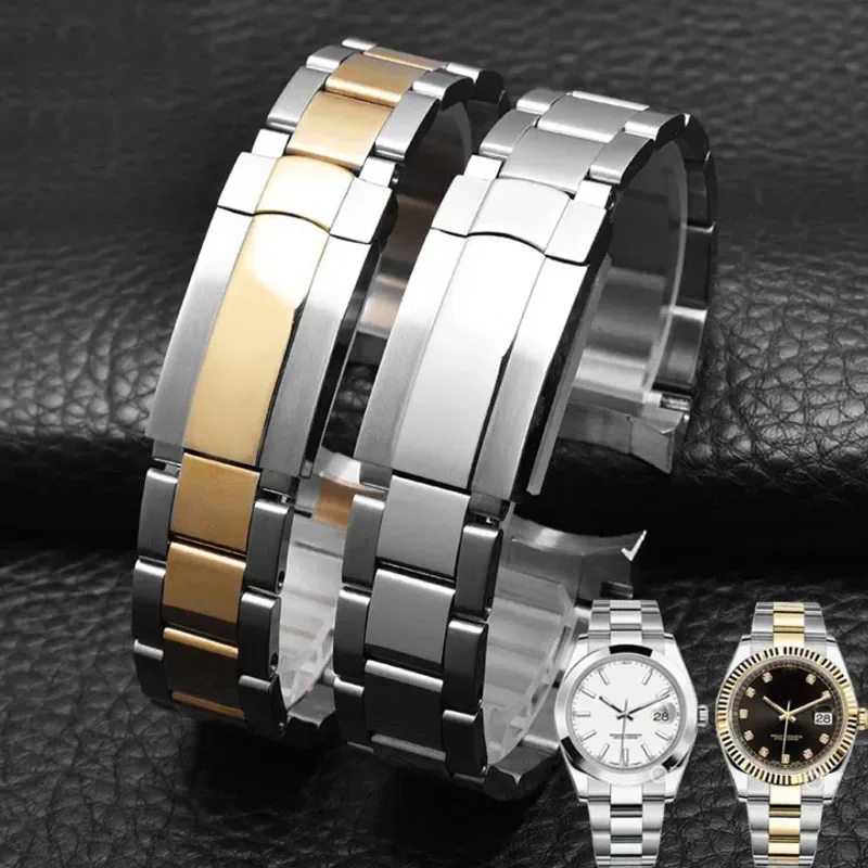 

Watch Band For Rolex Men's Stainless Steel Belt Explorer WatchBands Submariner waterproof Bracelet Ghost King Watch Strap 20mm