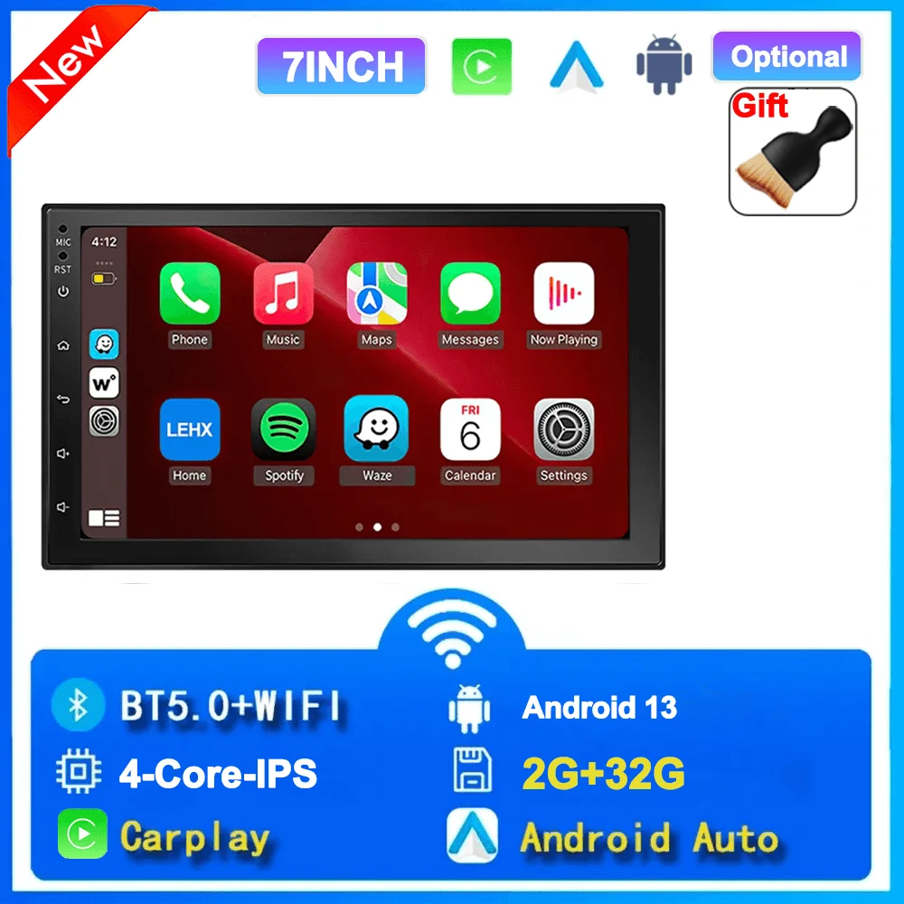 7/9/10 ''2 Din Android 13 auto Autoradio 64G Multimedia Video Universele Stereo Carplay gps Voor Volkswagen Nissan Hyundai Kia speelgoed