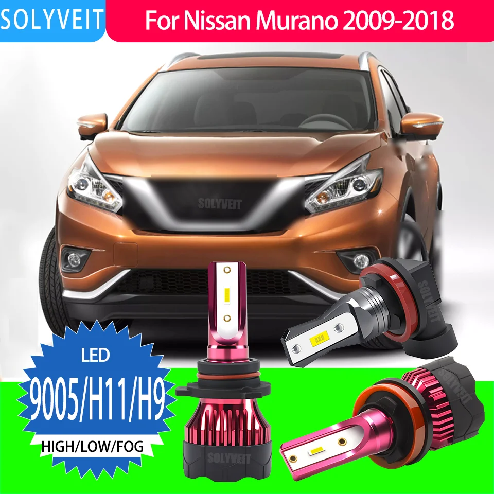 

9005 H11 High/Low Beam H8/H9 Foglamp - Waterproof & Shock-Resistant For Nissan Murano 2009 2010 2011 2012 2013 2014 2015-2018